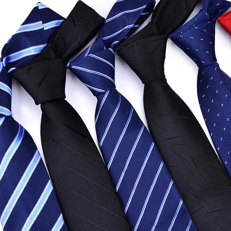 Men Ties Necktie 8cm Classic Men\'s Vestidos Business Formal Wedding Red Tie Stripe Neck Tie Black Shirt Dress Accessories Gift