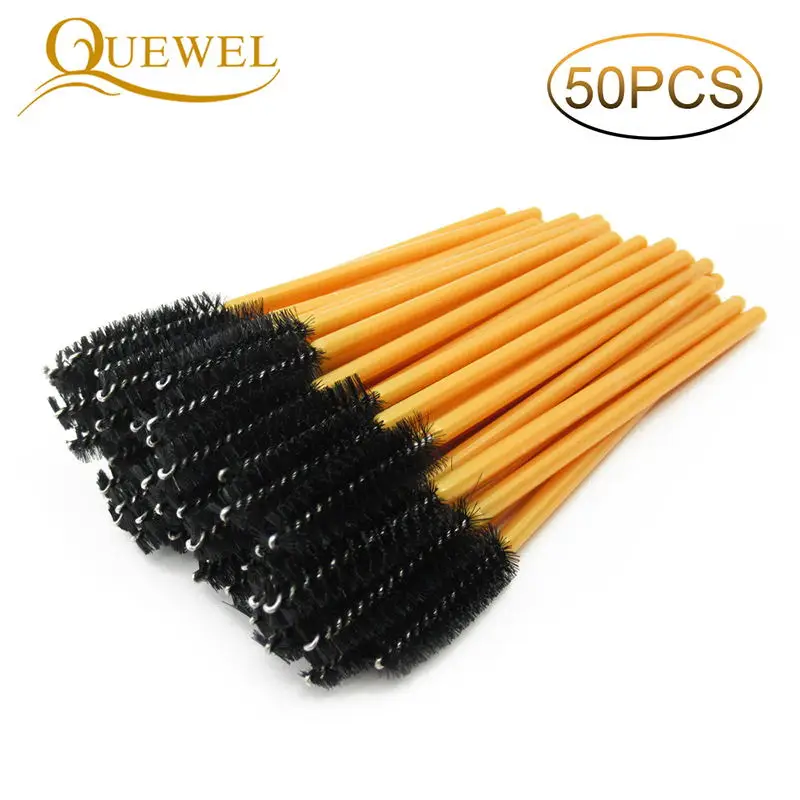 50 PCS Einweg Wimpern Pinsel Mascara Zauberstäbe Eye Lash Wimpern Verlängerung Augenbraue Applikator Kosmetik Make-Up Pinsel Werkzeug Kits