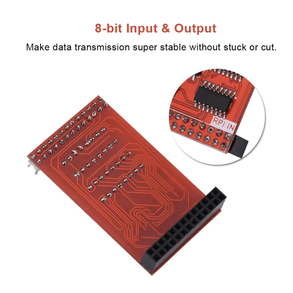 32 GPIO Expansion Module For Raspberry Pi IO 2*13 Port 8 Bit Input Output Extend Adapt Sample Code API Wirng Extension PCB Board