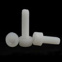 2/5/10/50X M3 M4 M5 M6 M8 M10 M12 DIN912 White Nylon Plastic Allen Driver Key Hexagon Hex Socket Cap Head Bolt Screw L = 5-120mm