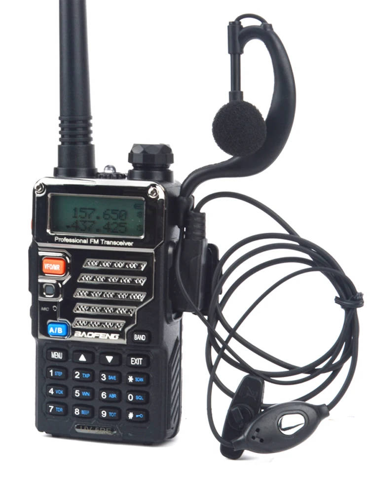 walkie talkie baofeng UV-5RE Dual band UHF/VHF Portable FM two way radio with earpiece 128CH with EARPIECE