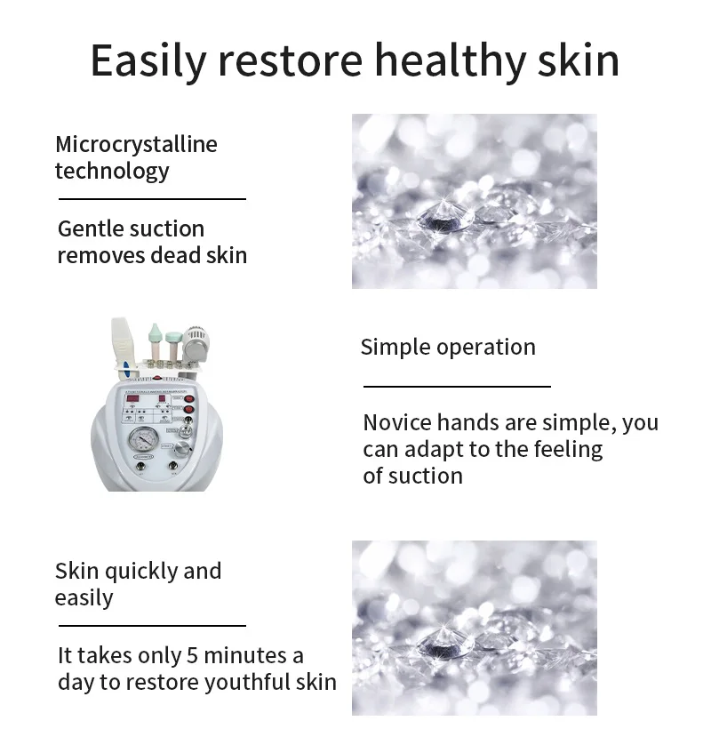 4 in 1 Dermabrasion Diamant Mikrodermabrasion Maschine Haut Wäscher Pflege Schönheit Maschine Haut Verjüngung Haut Lift Ziehen