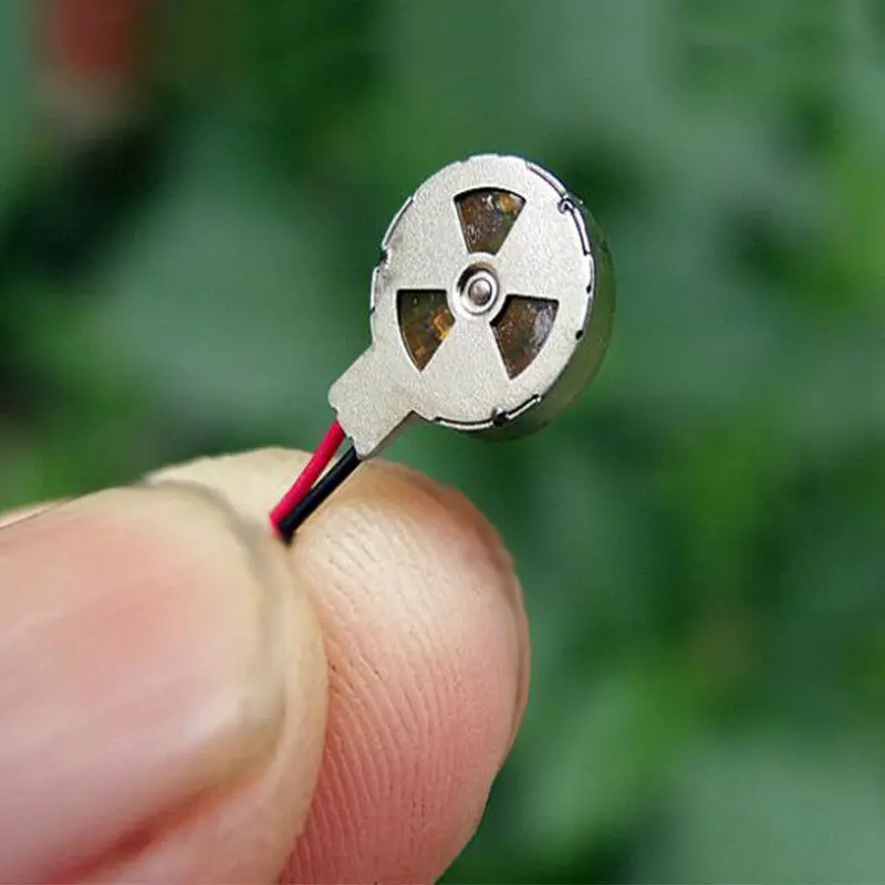 هزاز صغير بدون فرش للهاتف الخلوي ، 2 قطعة ، 8 × 2.55 مللي متر ، محرك اهتزاز من نوع الزر ، DC 2V-6V 3.7V