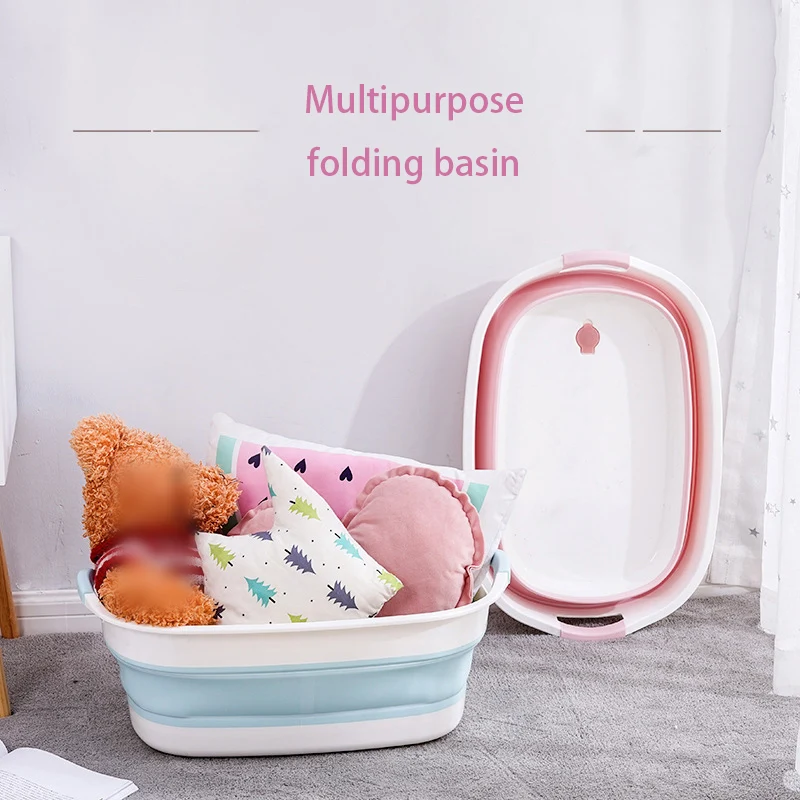 

Portable Baby Bath Tub Non-Slip Foldable Bathtub Newborn Pet Bathtub Bathroom Accessories Folding Bathtub Storage Tub Travel