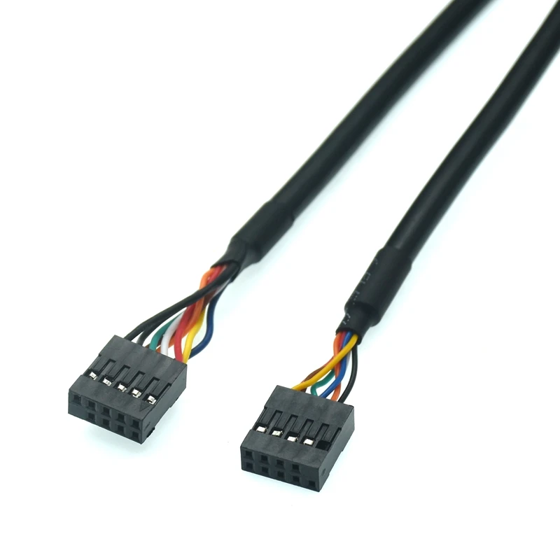 Płyta główna płyta główna 9Pin DuPont 2.54mm USB 2.0 rozszerzenie męskie i żeńskie Dupont kabel danych przewód linii 30cm dla PC DIY 0.3m