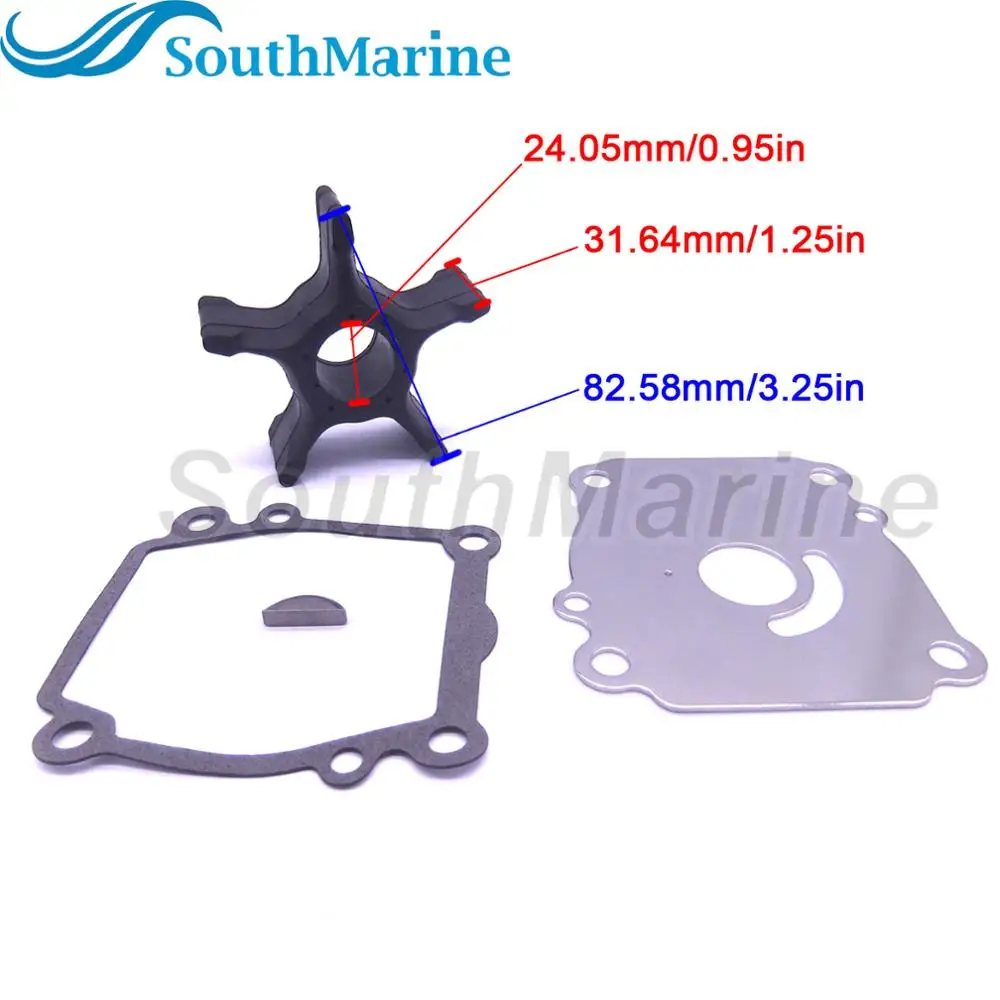 17400-90J20 17400-90J11 90HP 115HP 140HP 선외기 엔진 용 하우징이없는 워터 펌프 수리 키트, 18-3258