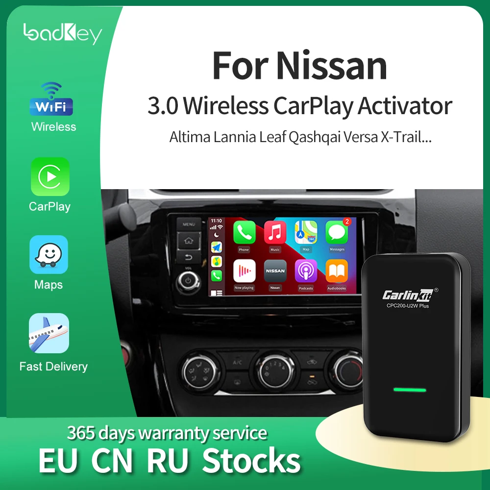 Loadkey & Carlinkit 3.0 CarPlay Wireless For Nissan Qashqai juke J10 J11 X Trail t23 tiida Altima Lannia Leaf Versa Geniss Teana