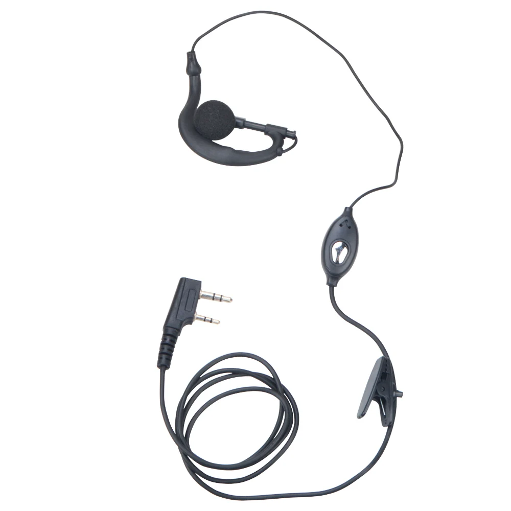 

Baofeng UV-5R BF-888S Talkie Walkie G-Style Earpiece K Plug with In-line Microphone and PTT Single Wire Adjustable Earbud