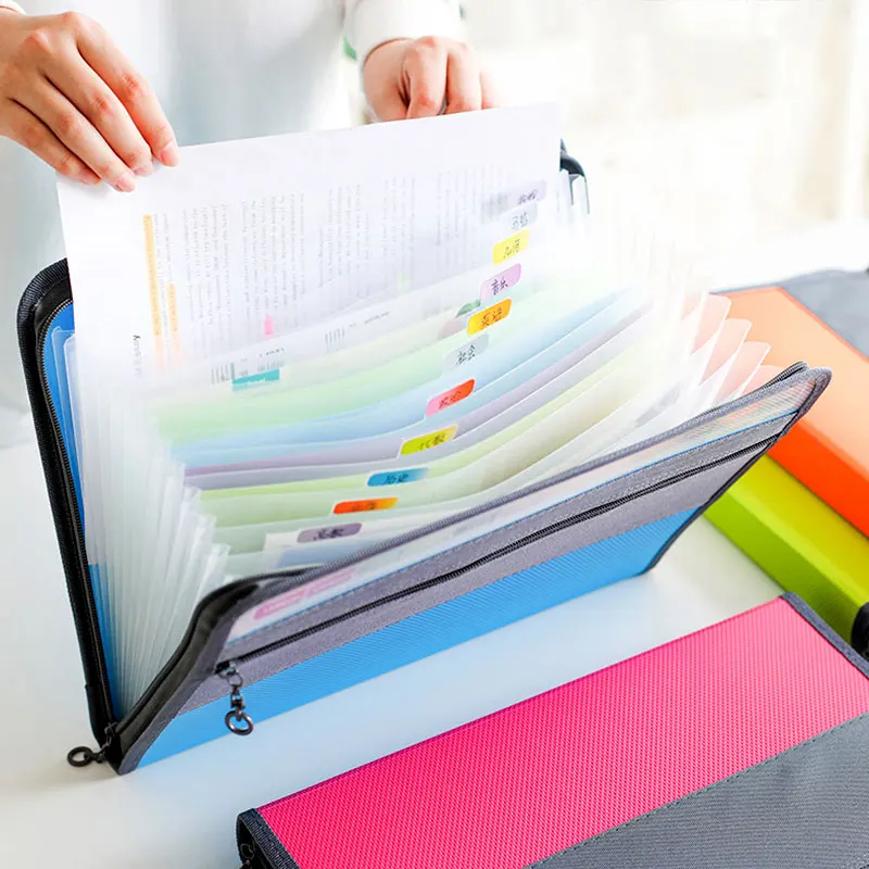 13 tasche portafoglio espandibile A4 di grande capacità cartelle per File portadocumenti portadocumenti portaoggetti per ufficio scolastico