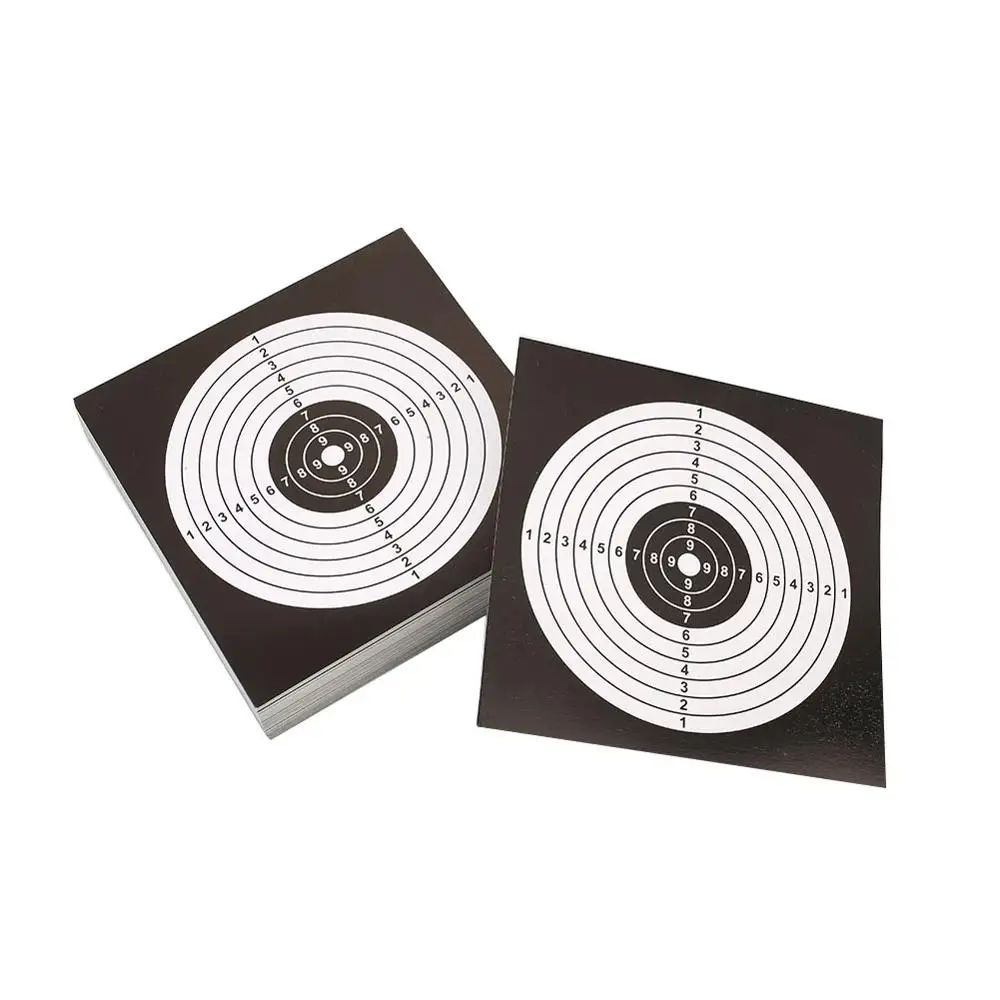 100 Pcs 14X14cm Paper Targets Black White Top Quality Shooting Target Paper Rifle Pistol Shooting Targets Paintball Accessory