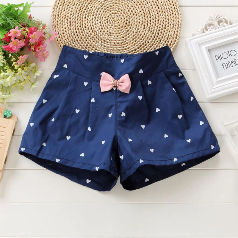 Summer Baby Kids Children Girls Toddler Candy Color Heart Print Shorts Pants Clothes For 2-10 Years K213201