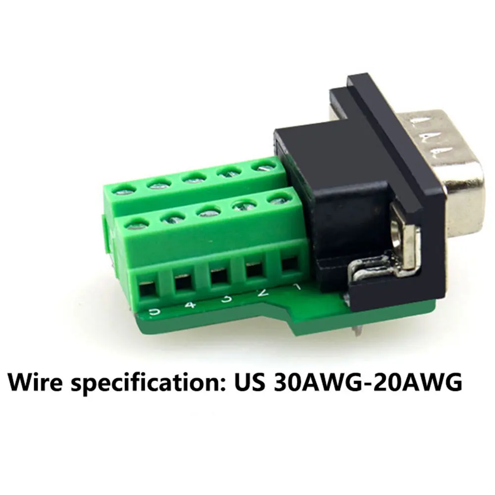 DB9 без сварки штекер RS232 9-контактный разъем последовательного порта RS485 RS422 разъем интерфейса D-SUB9 адаптеры