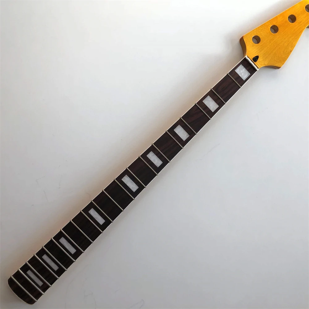 4 String Electric guitar bass neck Maple20fret 34inch Rosewood fingerboard Yellow gloss DIY