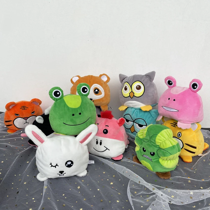 Juguete de peluche con tapa para niños, accesorios para el hogar de animales suaves, muñeca de animales lindos, regalos para bebés, juguete de peluche para niños, nuevo