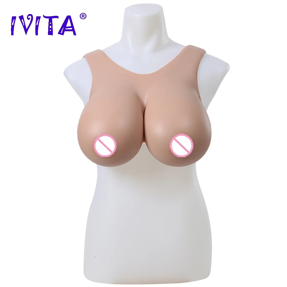 

IVITA 100% Artificial Realistic Silicone Breasts Fake Boobs Crossdressing for Crossdresser Shemale Transgender Cosplay Costum