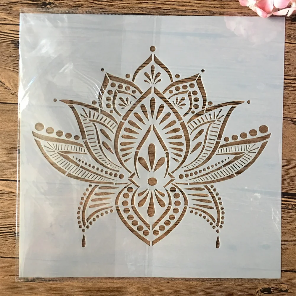 

30*30cm Big Mandala Lotus Buddhism DIY Layering Stencils Painting Scrapbook Coloring Embossing Album Decorative Template