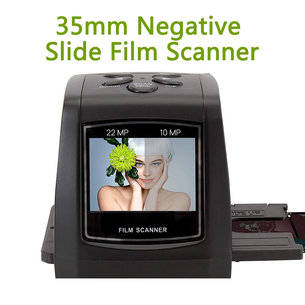 High Resolution Mini Negative 5MP Film Scanner 35mm 135mm Slide Film Converter Photo Scanner Digital Image Converter 2.4