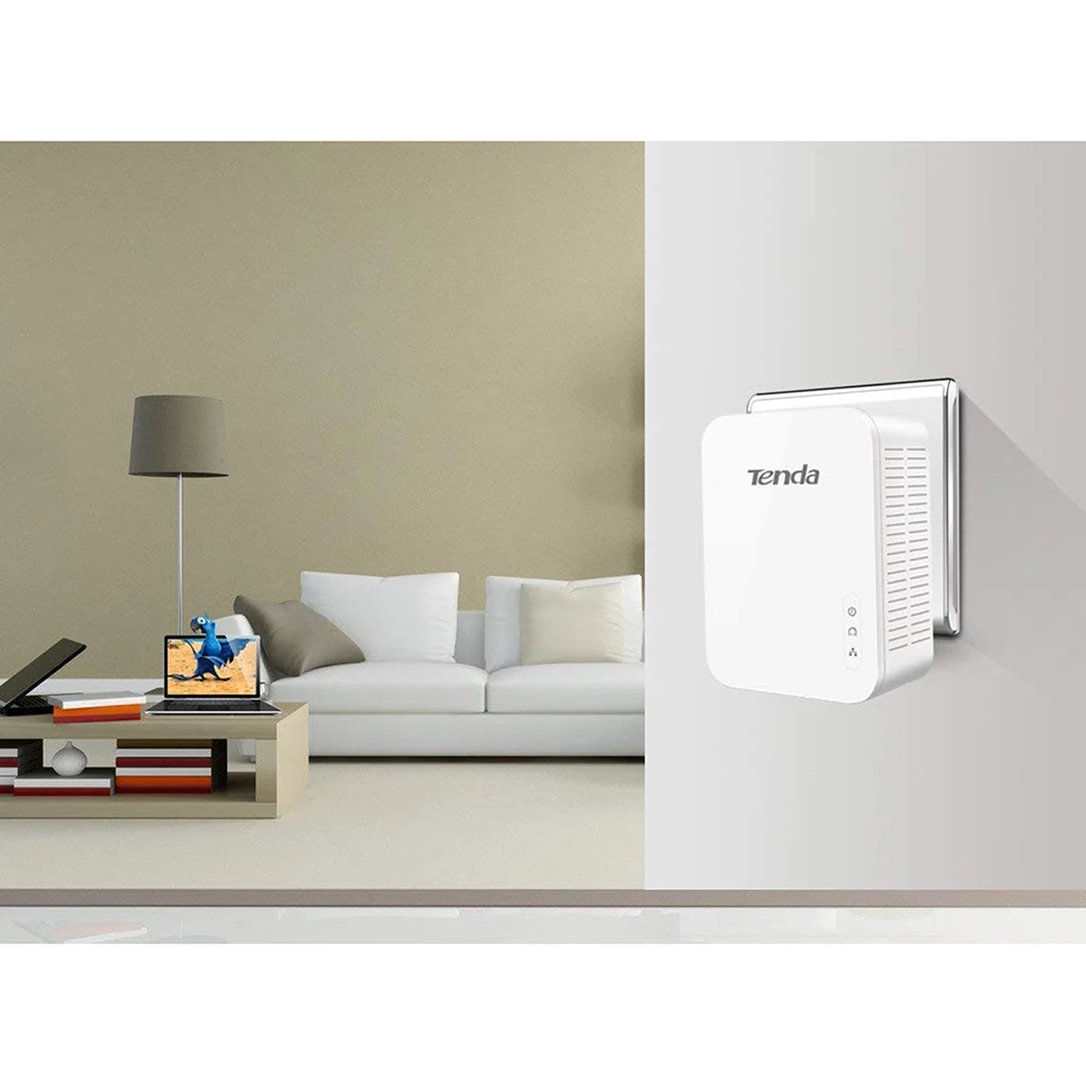 1Pair Tenda P3 AV1000 Gigabit Powerline Adapter Up to 1000Mbps PH3 Ethernet PLC Homeplug for Wireless Router Partner IPTV
