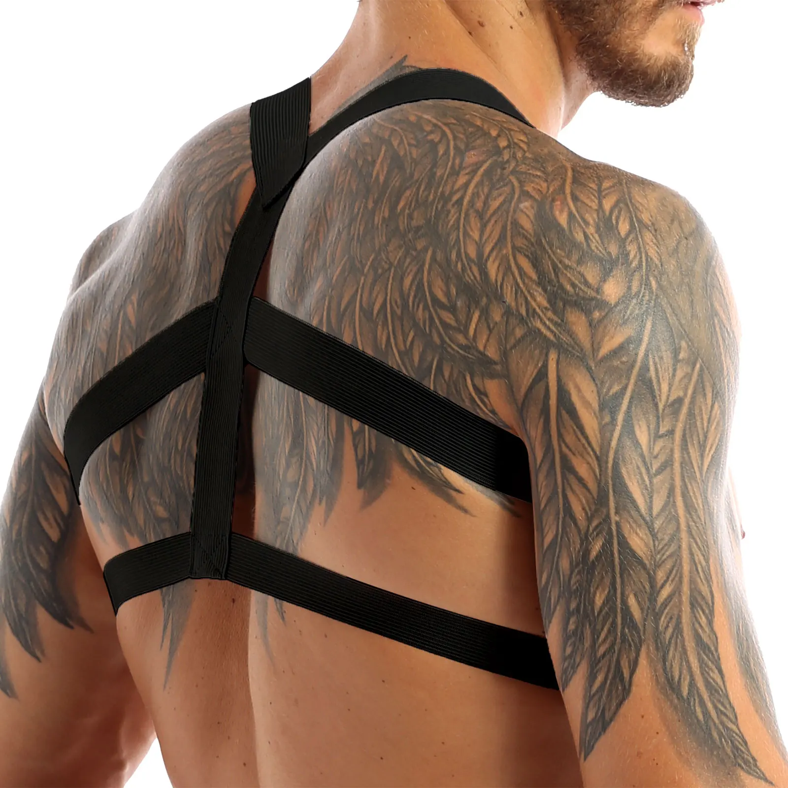 IIXPIN Mens Chest Harness Hot Elastic Wide Straps Shoulder Belt Men Exotic Harness Belt Male Sexy Tanks Underwear Men Lingerie