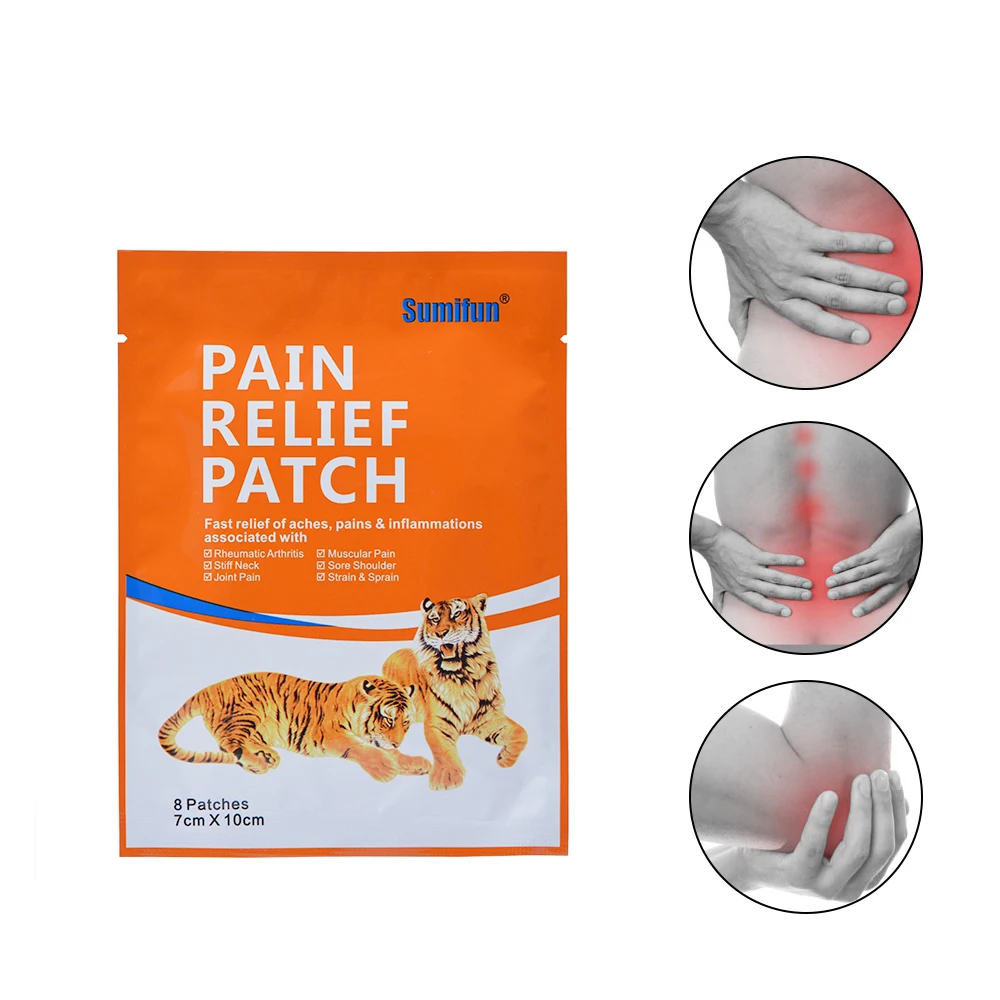 8Pcs/Bag Sumifun Pain Relief Patch Lumbar Spine Ache Inflammations Sticker Rheumatoid Arthritis Health Care Medical Plaster