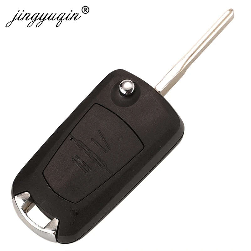 jingyuqin 2Buttons Modified Flip Car Remote Key Shell For Vauxhall Opel Astra Zafira Vectra Omega HU100/HU46/HU43/YM28 Key Case