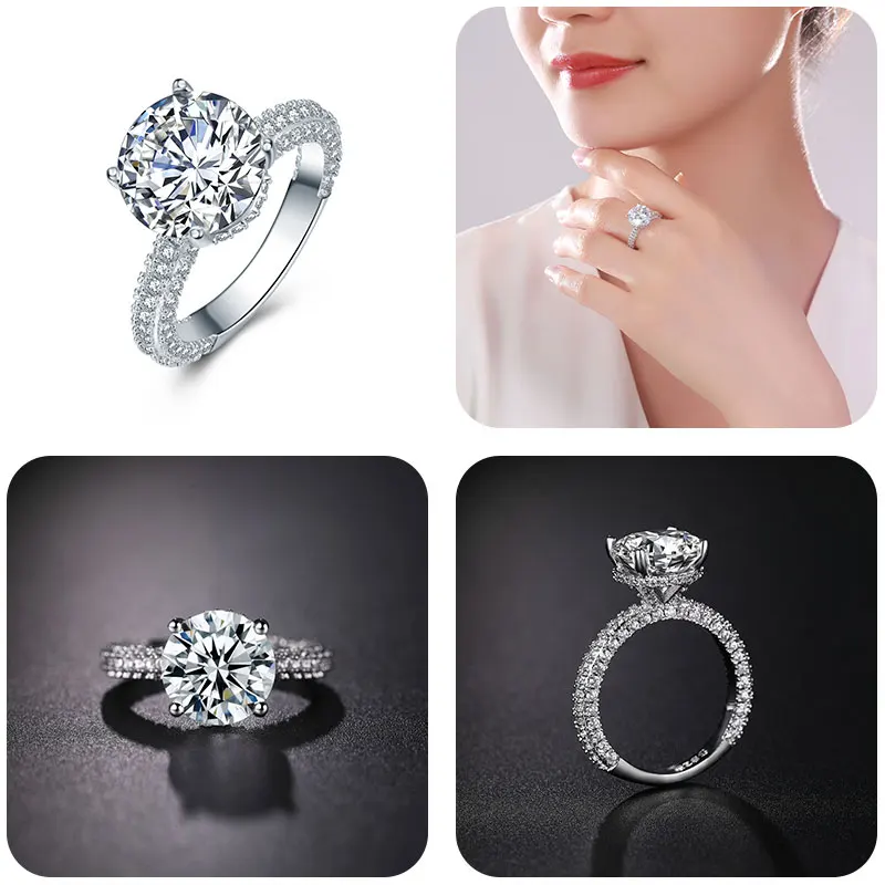 UMODE New High Quality Crystal Ring Wedding Rings For Woman Luxury Full Zircon Ring Jewelry Gifts Girl UR0580X