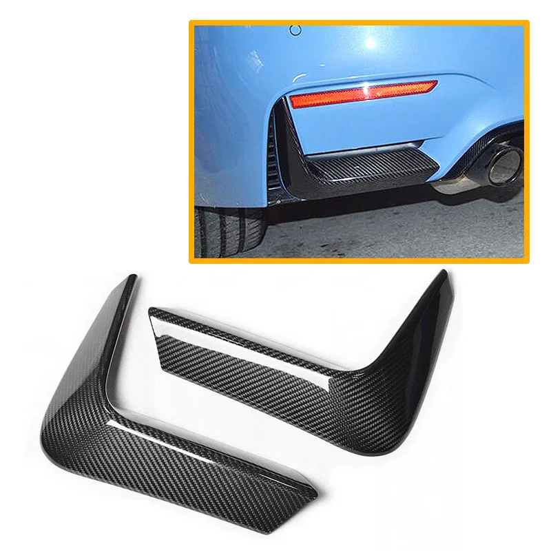 For BMW M3 F80 M4 F82 F83 modified carbon fiber rear bumper package corner dry carbon anti-collision carbon fiber corner foot