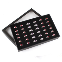 36 Slot Velvet Jewelry Packaging Box Ring Earrings Pendant Display Case Storage Organizer Holder For Women Girl