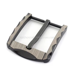 1 pz 40mm fibbia della cintura in metallo mezzo tallone Bar fibbia da uomo fibbia ad ardiglione singola regolazione della cintura in pelle misura fai da te per 36-39mm