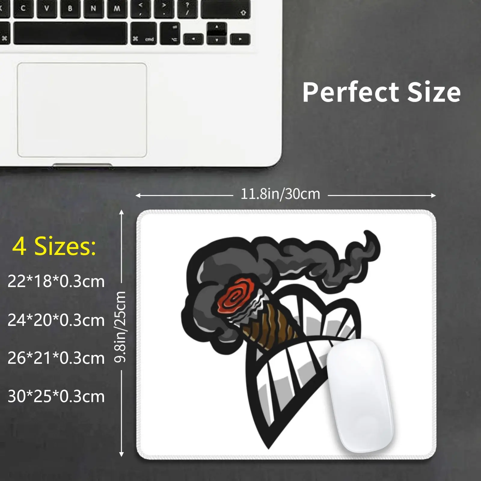 Mouth Cigar Cigarette Smoke Smoke Mouse Pad DIY Print Mouth Cigar Dialect Cigarette Smoke Smoker Smoking