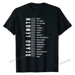 Mens Beard Length Ruler T Shirt, Growth Chart Gift Cotton Tops Tees for Men Fashionable Top T-shirts Design Fitted