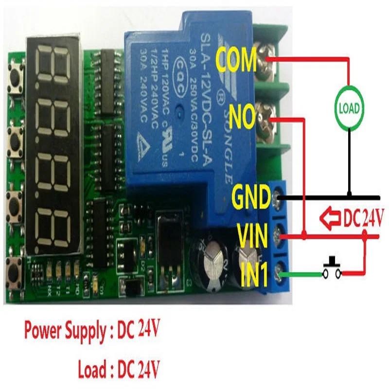 2PCS DC 12V 30A Multifunction Timer Delay Relay Module High Power On/Off Adjustable for PLC Motor LED Car