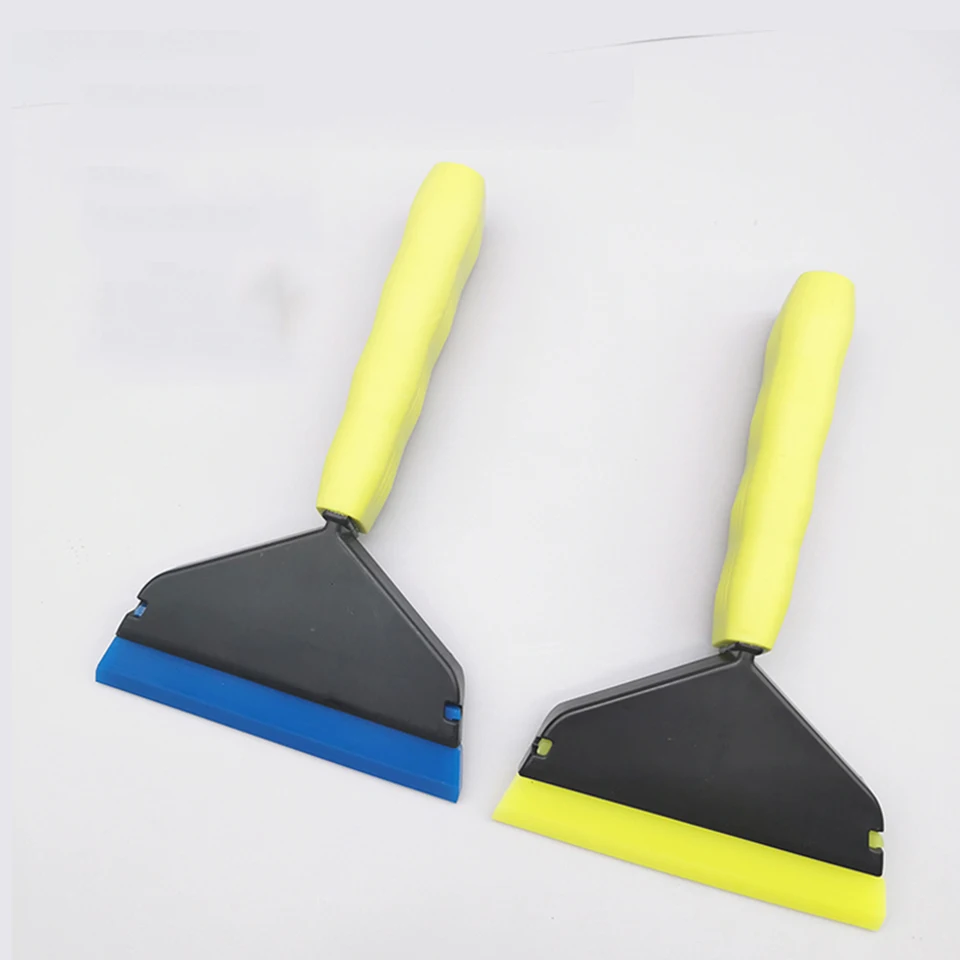 

Window Tinting Vinyl Wrap Fitting Tool Similar Go Doctor Rubber Handled Grip Squeegee With Yellow/Blue Blade k130