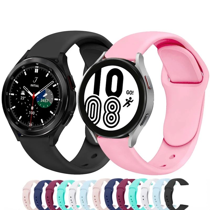 Silicone strap for Samsung Galaxy watch 4 44mm 40mm Soft and comfortable wristband for Samsung Galaxy watch 4 Classic 46mm 42mm