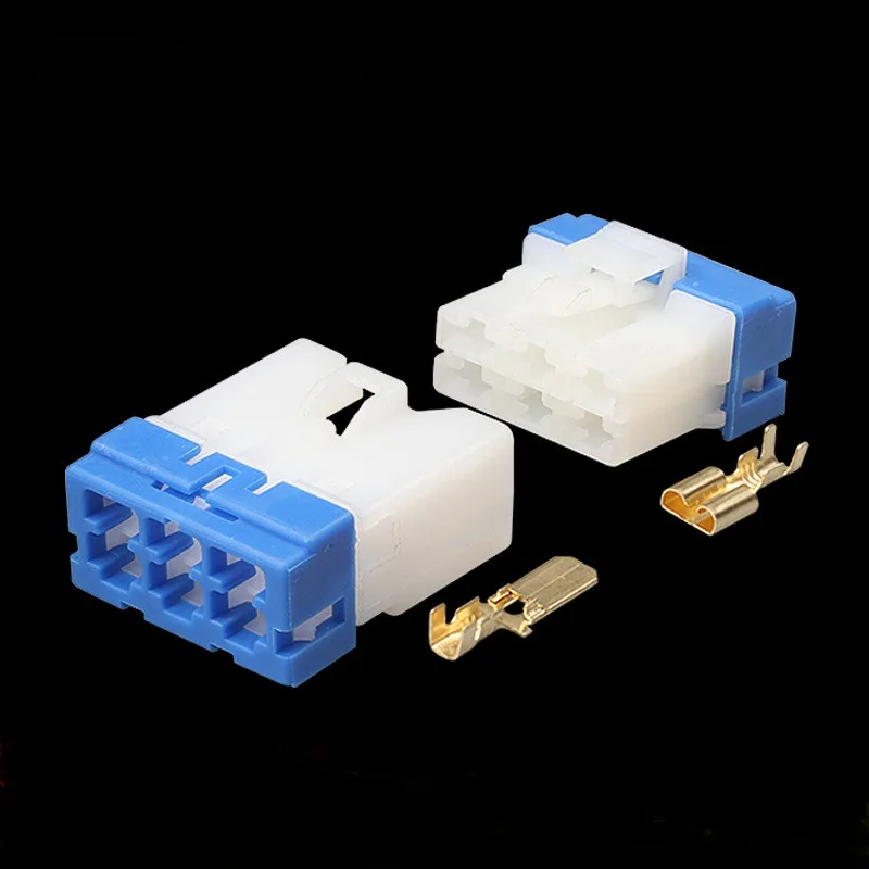 100 Sets 6Pin AMP Car Electrical Wire Connectors Blower speed control resistor plug DJ70622-6.3-11/21 AND PH772-06015