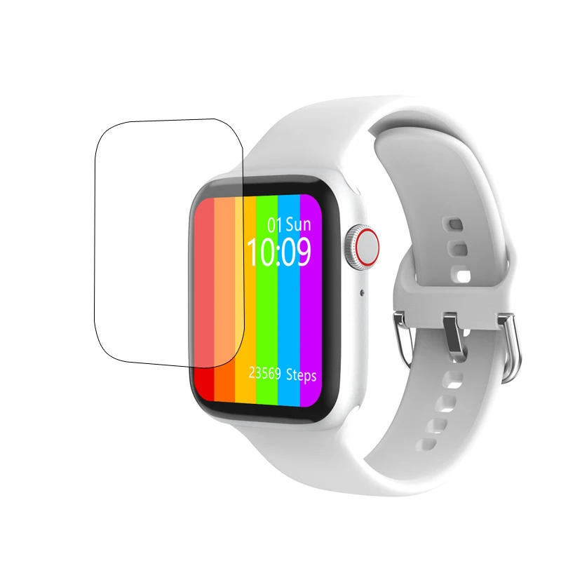5 pçs tpu macio smartwatch película protetora capa completa para bysl/giinkwe iwo w26 relógio inteligente série 6 40mm 44mm lcd protetor de tela