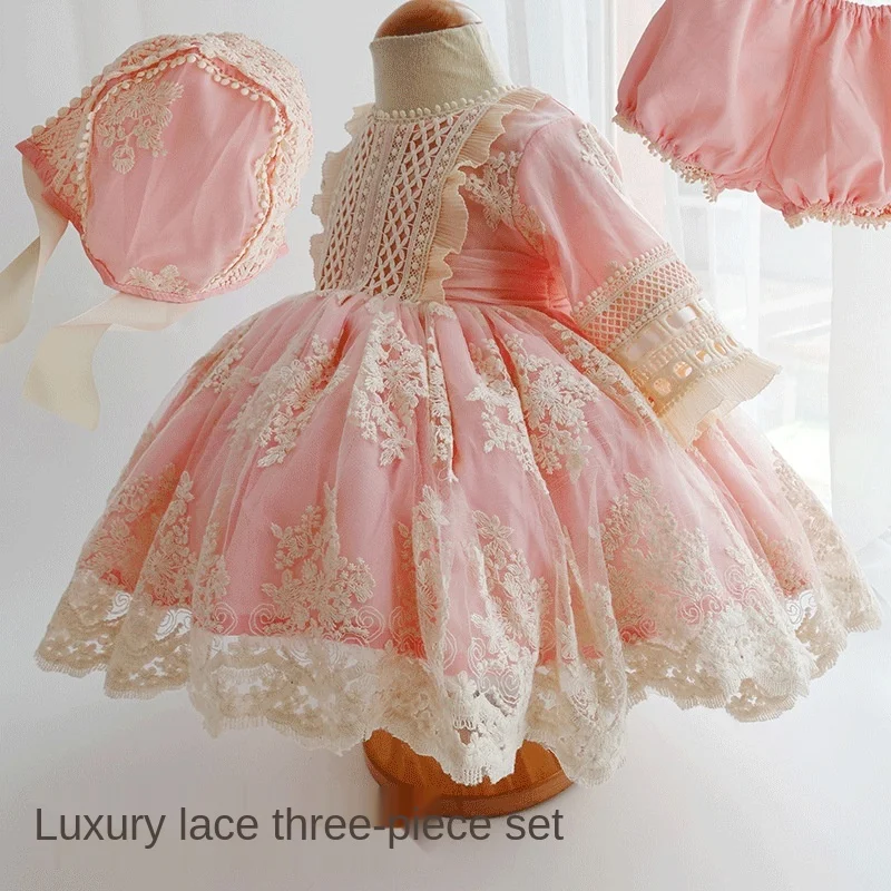 

2021Autumn new arrivals girls sweet fashion spain dress girls eid dress flower girls dress