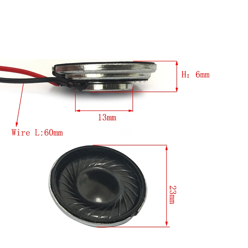 2 قطعة 1 بوصة 8Ohm 2 واط W8R مكبر صوت 23 مللي متر الجولة الداخلية المغناطيسي المتكلم مركب فيلم إصلاح مكبر الصوت الصغيرة 60 مللي متر كابل لتقوم بها بنفسك