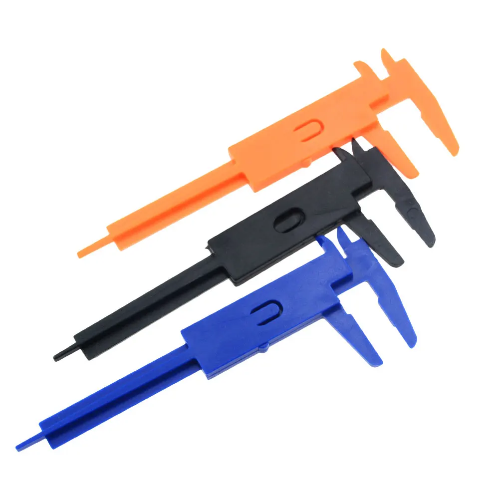 1PCS Mini 0-80mm Double Rule Scale Plastic Vernier Caliper Measuring Student DIY Measure Tool For Metalworking Woodworking