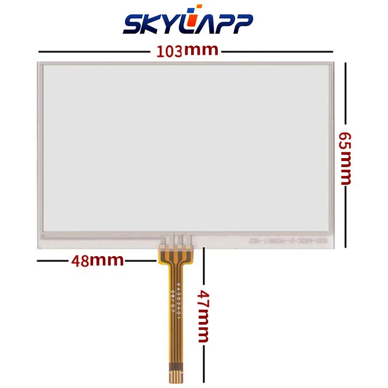 

4.3''Inch Touch Screen For Sharp LQ043T3DX01/02/03/05 LQ043T1DG01 LQ043T1DG03 103mm*65mm Resistance Handwritten Panel Digitizer