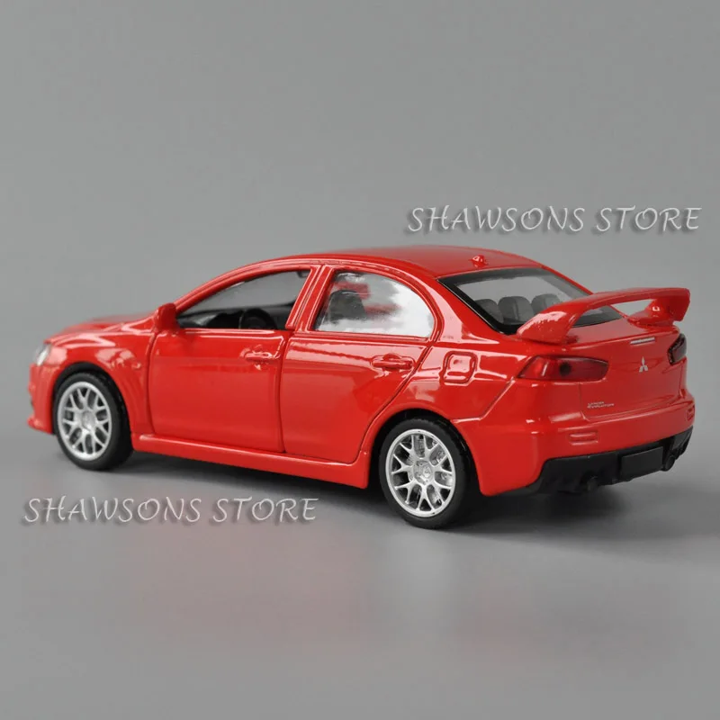 1:41 Scale Diecast Car Model Toys Mitsubishi Lancer Evolution Pull Back Miniature Replica Collections