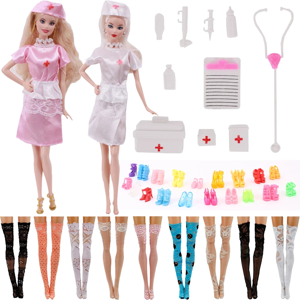 Barbie Dress 16 Pcs/Set Free Shipping For 11.8 Inch Barbie Clothes Accesorios Shoes 30 cm,Toys For Girls,Birthday Present