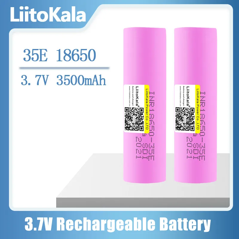 1-12pcs Liitokala 35E original power 18650 lithium battery 3500mAh 3.7v 25A high power INR18650 for electrical tools Похожие на AliExpress