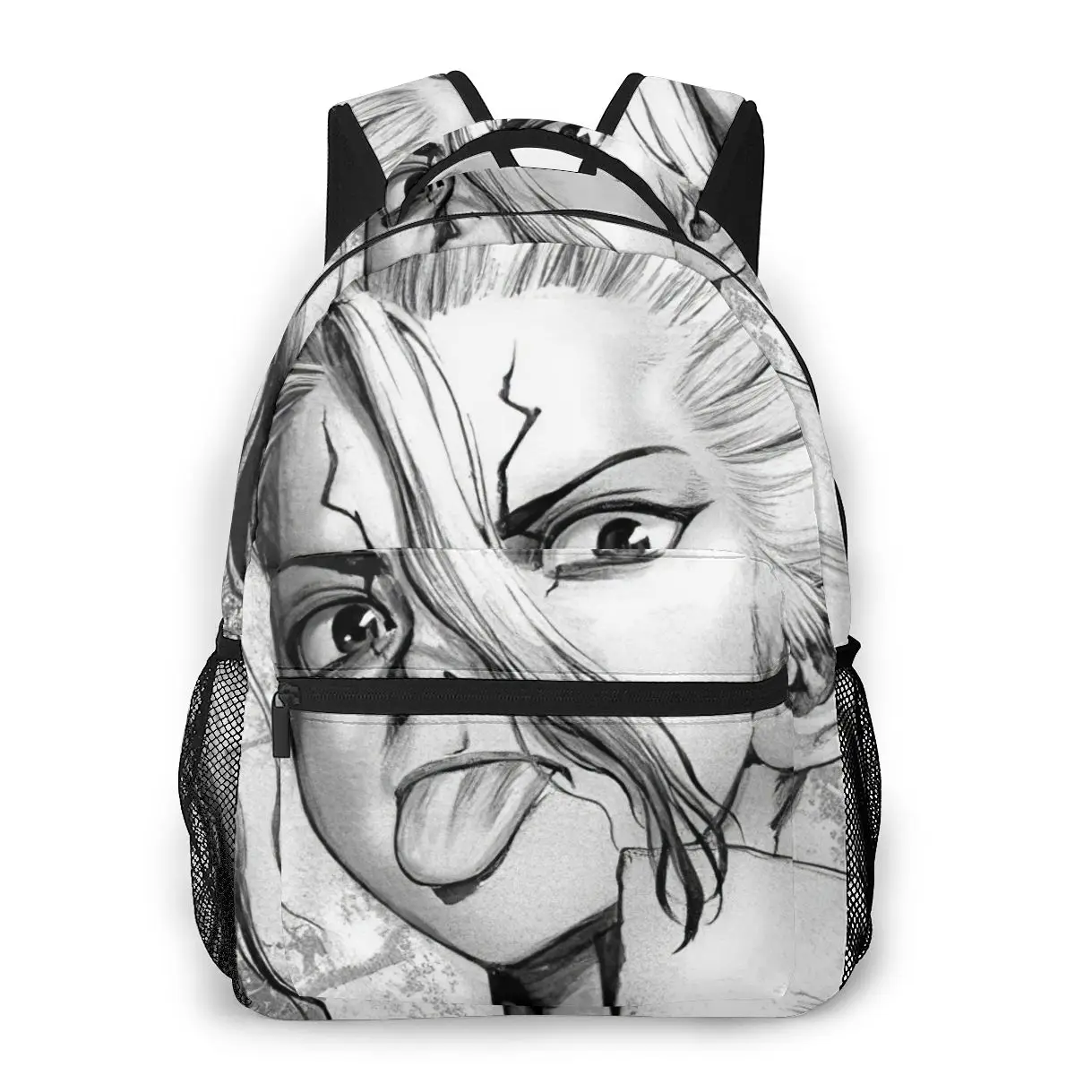 Dr Stone - Senku Graffiti Backpack for Girls Boys Travel RucksackBackpacks for Teenage school bag