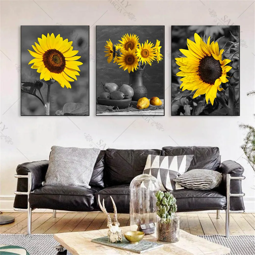 Sunflower Poster and Print Canvas Painting Wall Art Vintage Pictures for Living Room Modern Home Decor Cuadros Decoration