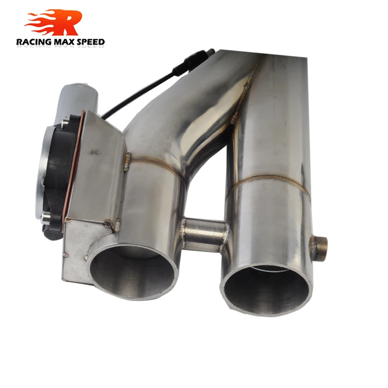 2.5 3 inch stainless Steel 1 drag 2 doubled valve exhaust E-Cut Out Pipe Muffler Bypass Exhaust Trim Down Tube Remote Control