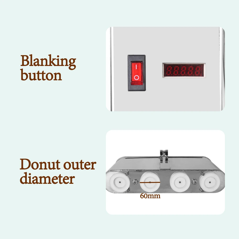 ITOP 2000W produkcja automatyczna Donut Maker komercyjne elektryczne urządzenie do pieczenia pączków ze stali nierdzewnej 6cm maszyna do donatów