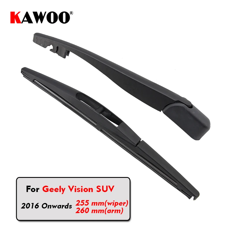 

KAWOO Car Rear Wiper Blades Back Window Wipers Arm For Geely Vision SUV Hatchback (2016 Onwards) 255mm Auto Windscreen Blade