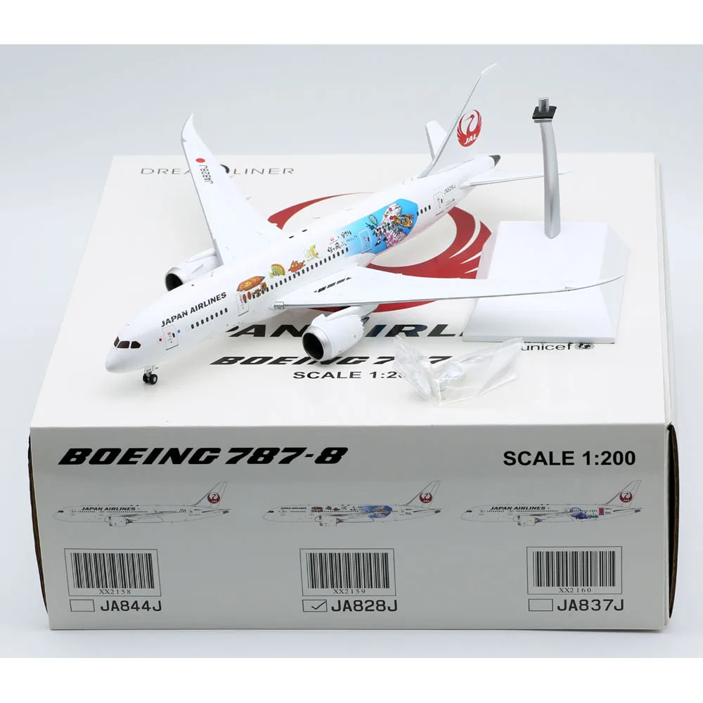 

1:200 Alloy Collectible Plane Gift JC Wings XX2159 Japan Airlines "Dreamliner" Boeing B787-8 Diecast Aircraft JET Model JA828J