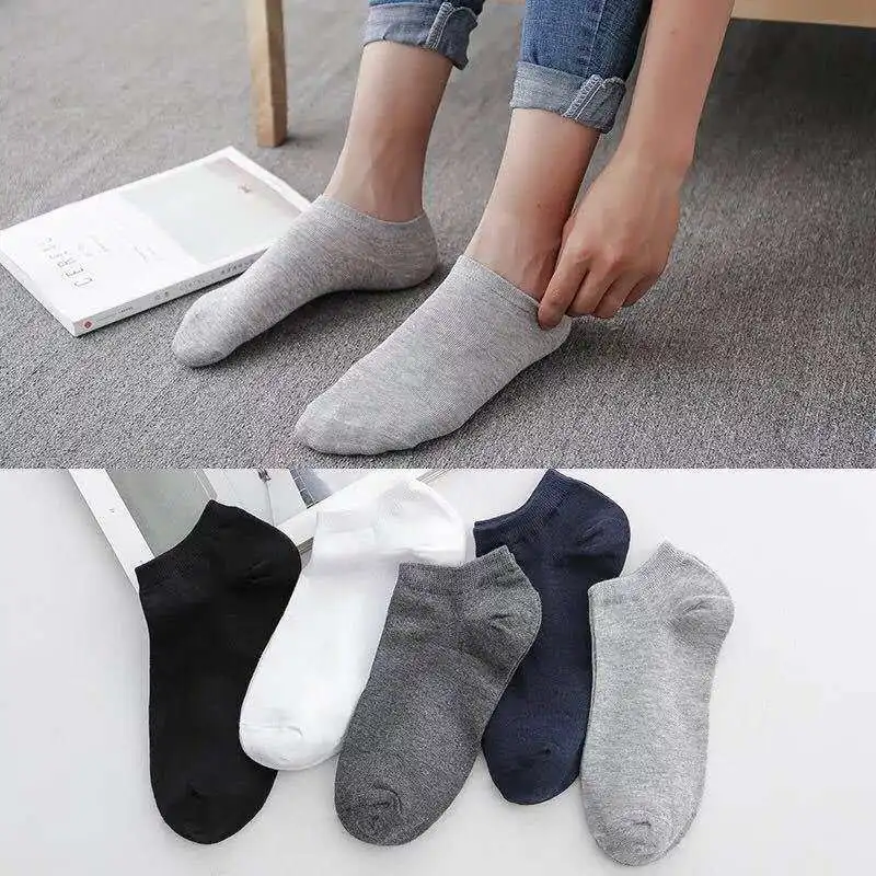 10 Pairs Pack Men Sports Socks Pure Cotton Breathable Sweat Absorption Running Sock Slippers Casual Short Socks Women Yoga Socks